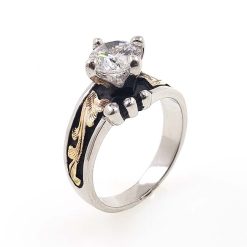 Princess Cut 3 Beads Ladies Ring