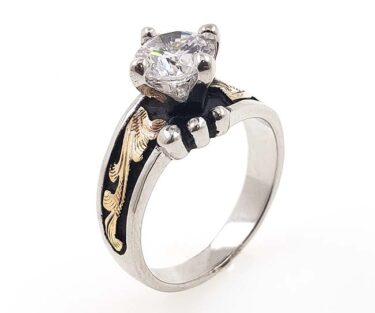 Princess Cut 3 Beads Ladies Ring