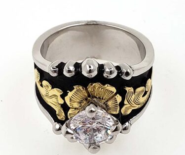 Princess Cut 5 Beads Ladies Ring