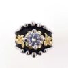Wildflower Blossom Round CZ Western Engagement Ring - Image 2