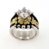 Wildflower Blossom Round CZ Western Engagement Ring - Image 3