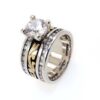 Arena Lights Double Channel Round CZ Western Ring - Image 2