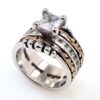 Arena Lights Princess Cut CZ Channel Western Ring - Image 3