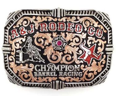 Western Rectangle Stepped Edge Trophy Buckle