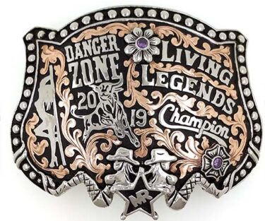 Dancing Cowgirl Shield Star Championship Buckle