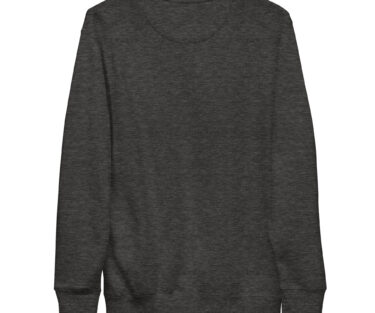 unisex premium sweatshirt charcoal heather back 6969fb7463610