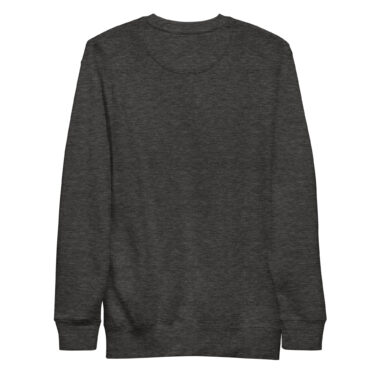 unisex premium sweatshirt charcoal heather back 6969fb7463610