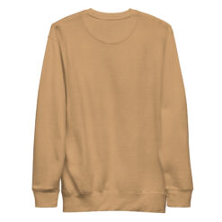 unisex premium sweatshirt khaki back 6969fb747d896