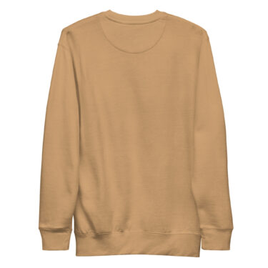 unisex premium sweatshirt khaki back 6969fb747d896