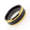 Black zirconium ring with carbon fiber inlay - Image 4