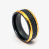 Black zirconium ring with carbon fiber inlay - Image 3