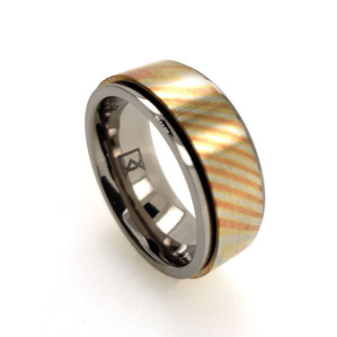 Mokume Gane Spin Ring [PB x DMR]
