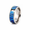 Inlaid Timascus Spin Ring | Titanium Wedding Band - Image 3