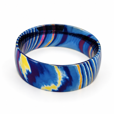Alternative view of 8mm Natural Colourful Timascus Ring