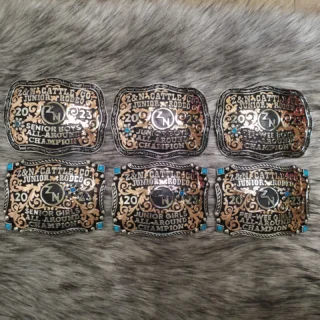 Top is blue & Bottom is turquoise🤩🤩 #punchy #punchybuckles #buckles #bucklesforawards #customized…